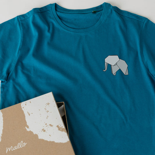Origami Elephant Cotton Unisex T Shirt
