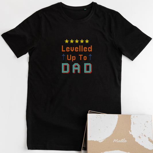 ‘Levelled Up To Dad’ Cotton Tshirt