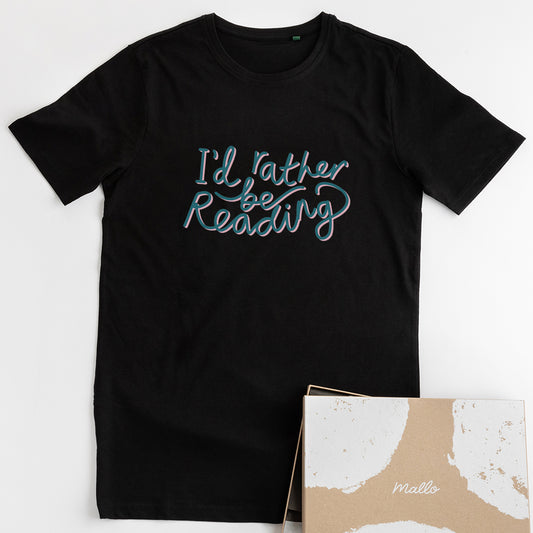 'I'd Rather be Reading' Cotton T Shirt