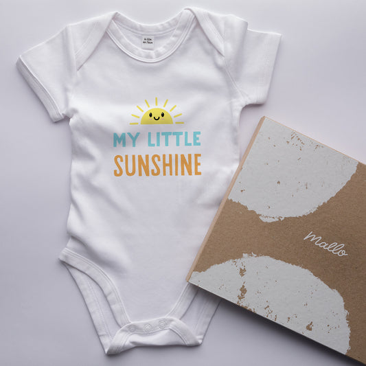 Organic Cotton 'My Little Sunshine' Baby Grow