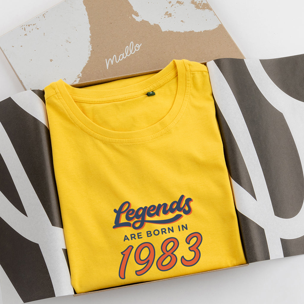 'Legends Are Born In' 40th Birthday T Shirt