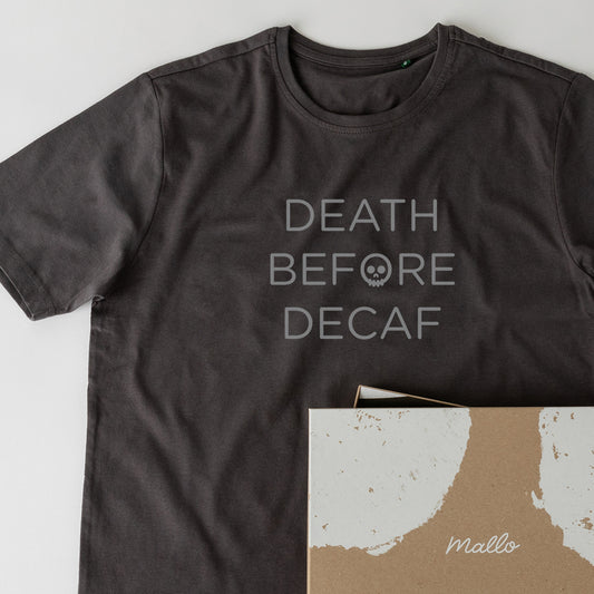'Death Before Decaf' Coffee Lovers T Shirt